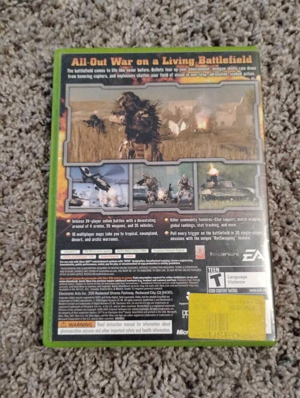 Battlefield 2: Modern Combat (Microsoft Xbox 360) - Complete CIB Tested - Picture 3 of 3